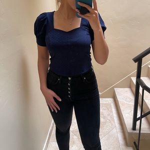 Anthropologie Puff Sleeve Top